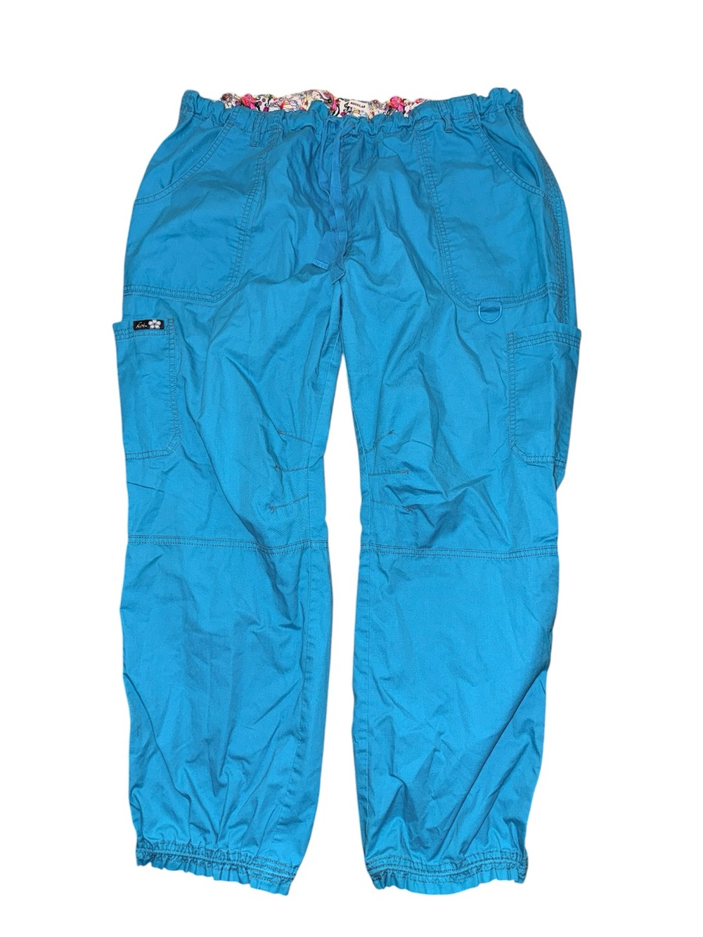 koi women’s 701-R Lindsey Bright Turquoise Cargo Jogger Pants